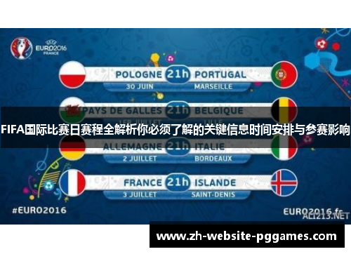 FIFA国际比赛日赛程全解析你必须了解的关键信息时间安排与参赛影响